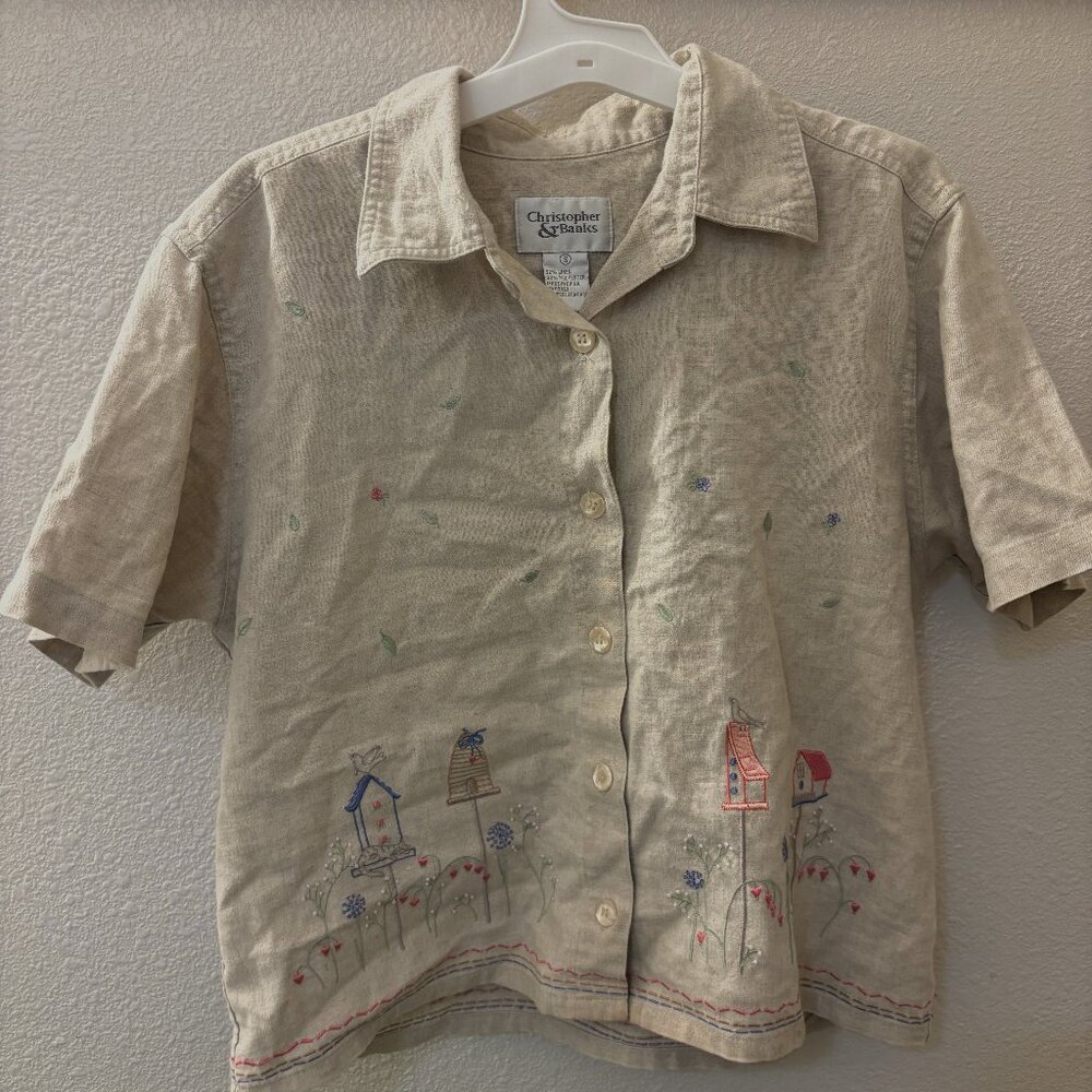 Button-Up embroidered shirt